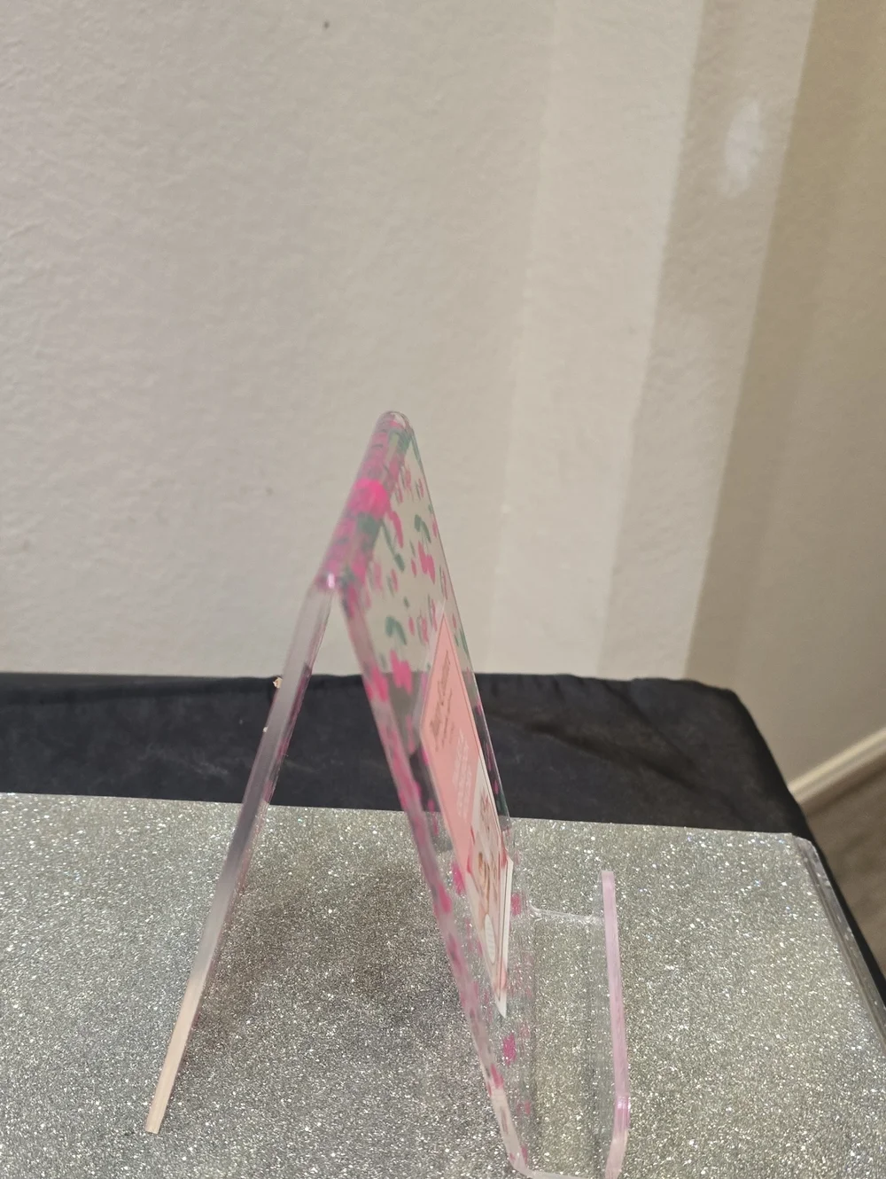 Juicy Couture Home Heart Cherry Logo Tablet & Cookbook Acrylic Holder
